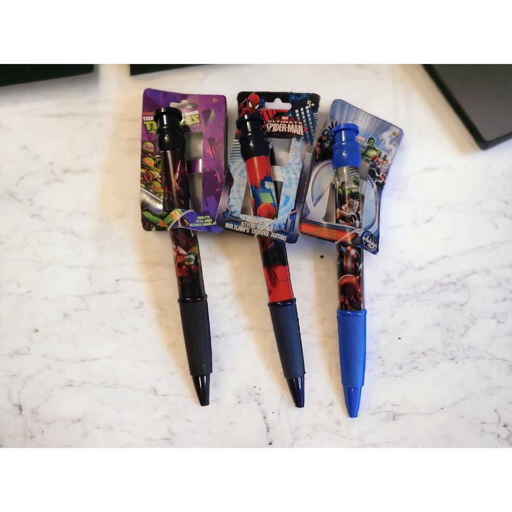 Jumbo 11" Novelty Character Ink Pens Set of 3  New in Package